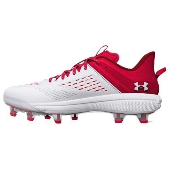 Under Armour Yard Low MT TPU baseball cleats red white new main image 12
